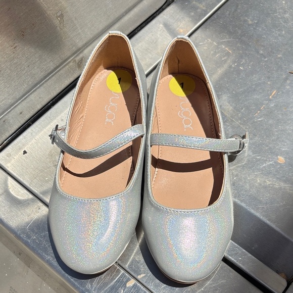 Sugar Kids Shimmering Silver Dress Shoes - Picture 1 of 7